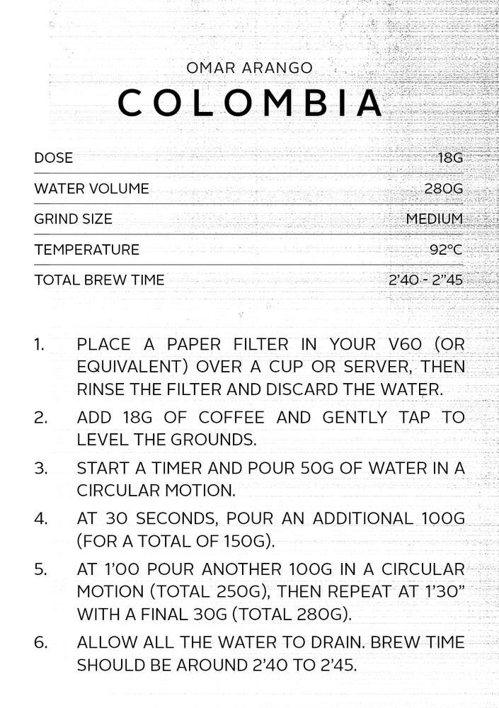 
                      
                        Colombia Omar Arango | Filter Roast
                      
                    