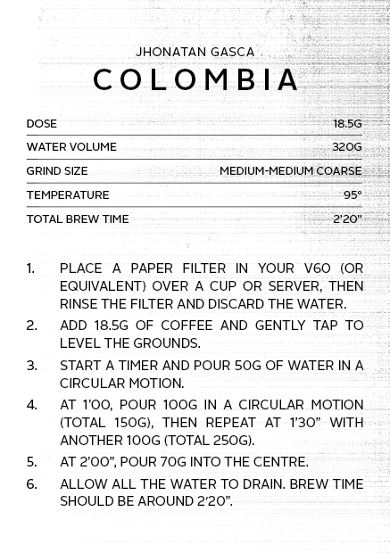 
                      
                        Colombia Jhonatan Gasca | Filter Roast
                      
                    