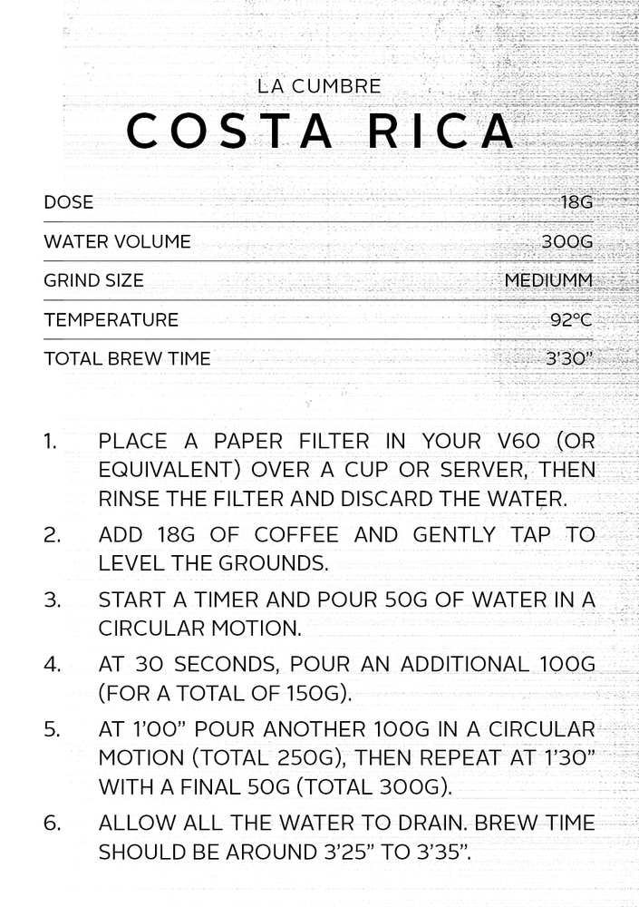 
                      
                        Costa Rica La Cumbre| Filter Roast
                      
                    
