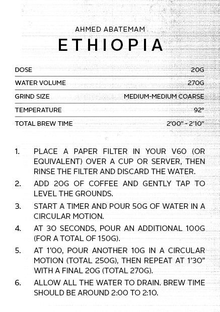 
                      
                        Ethiopia Ahmed Abatemam | Filter Roast
                      
                    