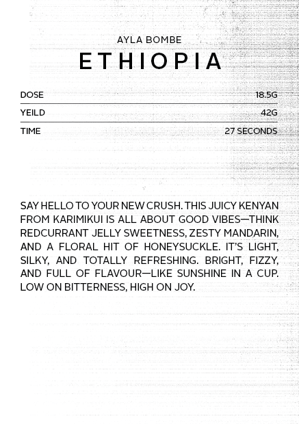 
                      
                        Ethiopia Ayla Bombe | Espresso Roast
                      
                    