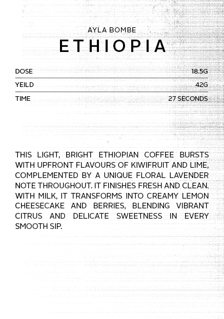
                      
                        Ethiopia Ayla Bombe | Espresso Roast
                      
                    