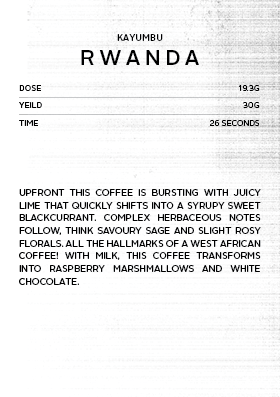 
                      
                        Rwanda Kayumbu | Espresso Roast
                      
                    